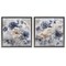 Stupell Industries Blue & Gold Accented Roses 2pc Floating Frame Set By Irene Weisz